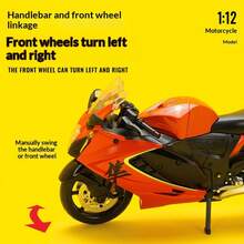 C C A Model Mainan Motor Suzuki Hayabusa Skala 1:12 dari Paduan Logam, Terbuat dari Diecast, Dilengkapi dengan Dudukan Pajangan, Hadiah untuk Anak Laki-Laki, Koleksi Penggemar Mobil - MultiWarna - View 3