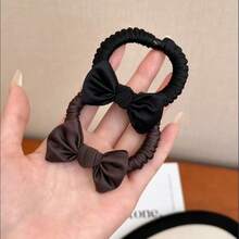 2/1 peça Laço Simples, Elástico de Cabelo, Prendedor de Cabelo, Faixa Elástica, Acessório Básico de Cabelo de Alta Qualidade, Presente para o Dia das Mães, Presente para Festas, Opção para o Dia dos Namorados, Acessórios de Praia Femininos, Itens Essenciais para Viagem, Presente para o Dia das Mães, Festas, Aniversário - Multicolorido - Ver 5