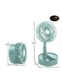 Ventilador de Mesa Carga Usb Multifuncional Moderno Plegable Ventilador De Oficina Recargable Portatil - Verde - Ver 5