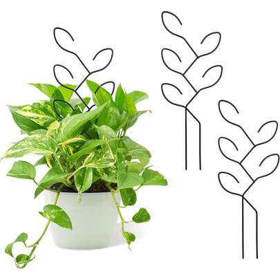 Bộ 2/4 giàn leo hình lá bằng kim loại, thích hợp cho cây leo, cây trồng trong chậu, cây mini, cây trong nhà, dụng cụ làm vườn, món quà lý tưởng cho người đam mê làm vườn, áp dụng cho cây trồng trong chậu, Anthurium, Sansevieria, hoa, Dracaena, v.v.