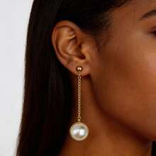 Ins Style Luxury Faux Pearl Long Earrings, 3 Colors Available, Elegant Daily Wear Earrings For Women - Multicolor - View 1
