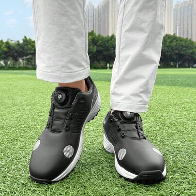 Fashionable Versatile Golf Shoes, Anti-Slip Breathable Rotary Closure Sports Shoes, Casual Shoes For Men And Women, Suitable For Golf, Badminton, Volleyball, Table Tennis