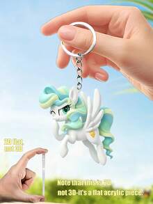 Hasbro 可爱的发光小马树金属钥匙扣吊坠，可作为包包、汽车配件、情侣吊坠的装饰品，也可作为背包、衣服的装饰吊坠，时尚配饰，以及在聚会和派对上赠送亲朋好友的礼物。 - 彩色 - 查看 6
