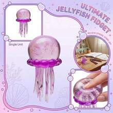 Nee Doh Jellyfish Squeeze Toys, Drop Malt Sugar Balls Relieve Stress, Sensory Toy With A Super Solid Squish For Adult, Squishy Ultra Squishy And Moldable Slow Rise (#Purple) - #Blue - 查看 6