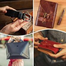 KLONKEE 20件/21件套DIY皮革工艺工具套装，皮革压花工具，含珠宝橡胶锤、珠宝打孔器、皮革雕刻压花打孔工具 - 皮革鋼印 - 查看 9