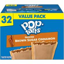 Pop Tarts Pop-Tarts Toaster Pastries, Breakfast Foods, Kids Snacks, Family Pack, Frosted Brown Sugar Cinnamon (32 Pop-Tarts) - Brown Sugar Cinnamon - View 1