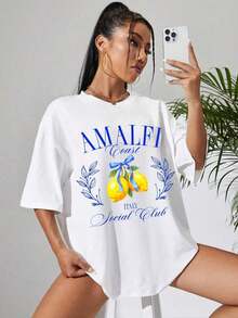 Camiseta de cuello redondo y hombros caídos - Blanco - Ver 3
