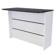 Fend Kitchen Bar, Wenge And White, Virtual Furniture - Black and White - View 8
