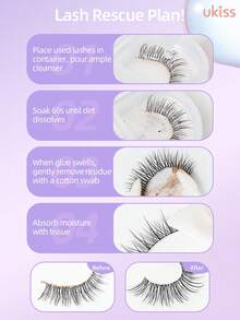 ukiss 50ml False Eyelash Cleanser,Quick-Dissolve Glue, Harmless To Fabrics, Softens Lashes, Mild Ingredients,No Damage To Lashes, Suitable For Sensitive Eyes,Quick Dissolution,Deep Clean, Removes Sebum & Makeup Buildup - Mauve Purple - View 2