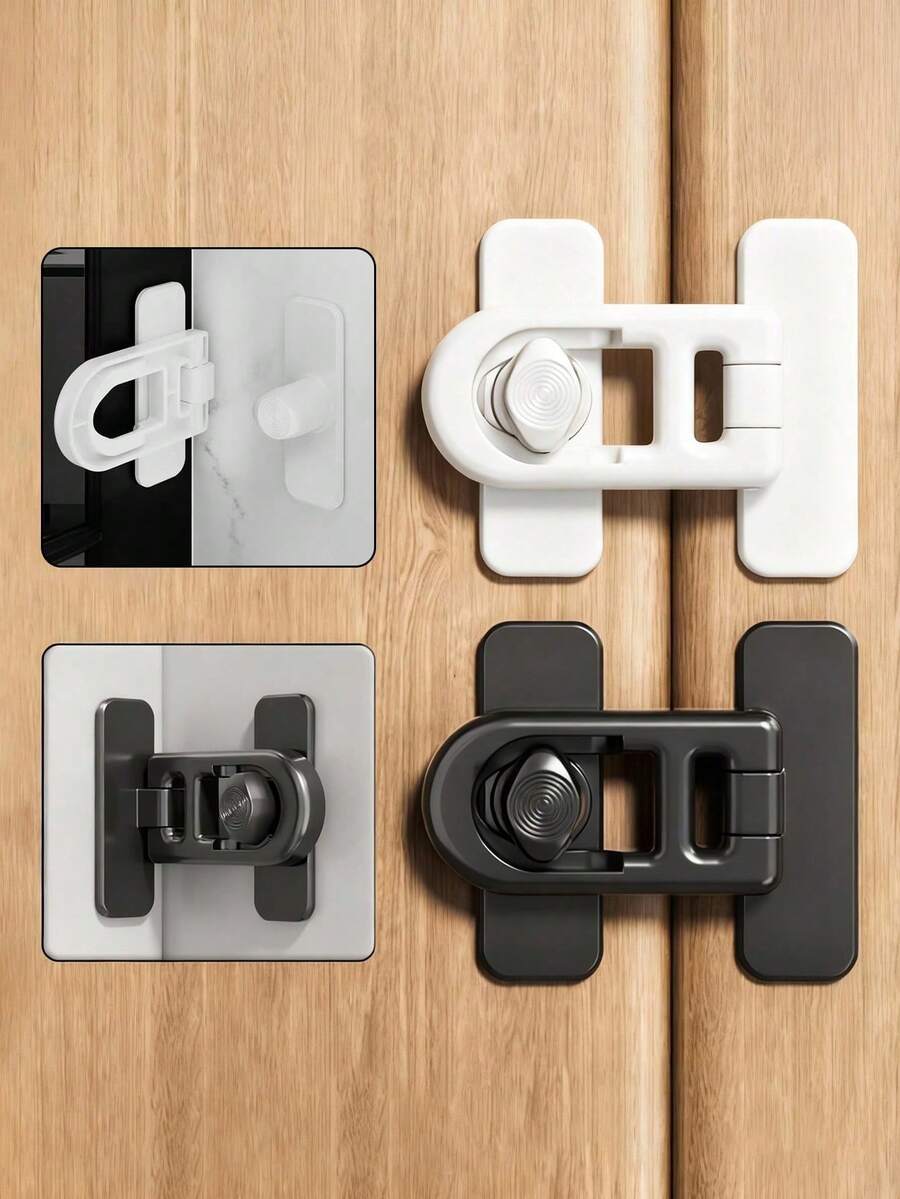 Refrigerator Lock, Refrigerator Lock, Drawer Lock, Oven Lock, Pet Lock, Door And Window Lock, Suitable For Refrigerator, Microwave, Oven, Cabinet, Room, Door, Drawer, Prevent Opening - Multicolor - View 1