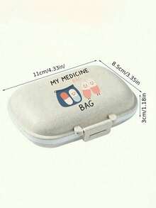 Hộp đựng thuốc cầm tay, in chữ "Medicine Bag" và họa tiết chai thuốc, hộp đựng thuốc chống ẩm, hộp đựng thuốc chia ngăn cho du lịch, phù hợp bỏ túi hoặc túi xách hàng ngày, hộp đựng thuốc nhỏ cầm tay, dụng cụ sắp xếp thuốc tái sử dụng unisex, dụng cụ sắp xếp thuốc thiết yếu cho gia đình và du lịch - A - Xem 10