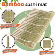 2pcs / 10pcs Premium Bamboo Sushi Rolling Mats, Non-Stick Sushi Maker Tools For Beginners, Professional Sushi Mat Set For Home Kitchen & DIY Family Parties - View 6