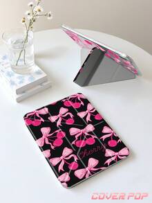玫瑰蝴蝶结樱桃双面亚克力水晶保护壳，兼容iPad第十代（10.2英寸）、iPad mini 6/mini 7/9.7英寸、Galaxy Tab A7 Lite 8.7英寸、Kindle Paperwhite第十二代（2024款），采用加固硅胶边角，具备自动唤醒/睡眠功能，是馈赠佳品。 - 彩色 - 查看 3