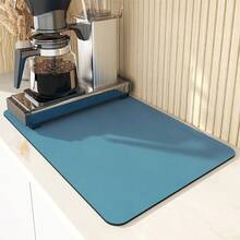 Alfombrilla absorbente antideslizante para secado de platos y café, alfombrilla grande superabsorbente para cocina, secado rápido, almohadilla de drenaje para baño, alfombrilla para vajilla - Perro blanco roto - Ver 10
