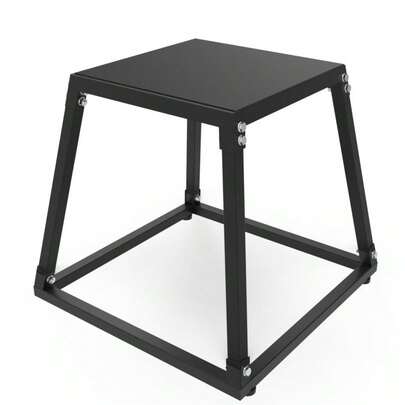 BouPower Anti-Slip Steel Plyometric Jump Box Set – Durable Step Up Platform For Home Gym Strength & Conditioning – 12/18/24/30 Inch