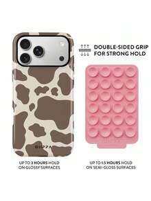 1 Piece Of Fashionable Phone Case. Does Not Include Lanyard Or Stand. White Cow Print Fashion 1 Piece White Cream Base With Brown Cow Print Design Phone 17 Professional Max Case, Suitable For Phone 16 Professional Max, 15 Professional Max, 14 Professional Max, Korean Stylish And Interesting Phone Case, Compatible With 11/12/13/14/15/16 Professional Max. Also, Stylish Design Suitable For Both Men And Women, Easter Birthday Gift - 棕色 - 查看 6