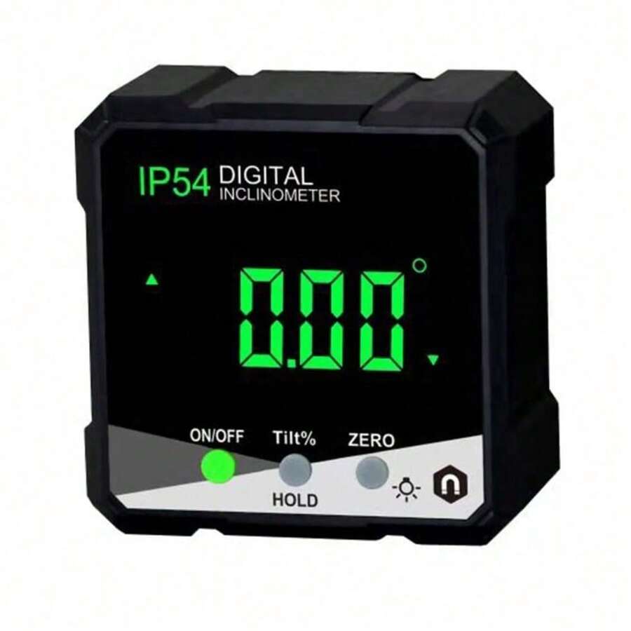 LCD Digital Angle Gauge – 4 X 90° Measurement Range, IP54 Rated, Magnetic Base For Accurate Angle Readings - 簡易傾角盒 綠色(DLW30-GRD) - 查看 1