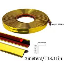 1 pieza 300x2cm Líneas decorativas autoadhesivas de PVC, tira de sellado autoadhesiva, tira decorativa de pared autoadhesiva de PVC, pegatina de borde de costura de pared, tira de cobertura de costura de puerta y ventana, tira de borde de papel tapiz decorativo autoadhesivo anti-colisión - C - Ver 4