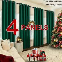 4 Pack Grommet Full Blackout Waterproof Curtains, Multi-Purpose Window Drapes For Bedroom, Shower Room & Outside Gazebo Decoration - màu xanh lá - Xem 11