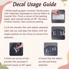 Customized Wedding Mirror Decal Stickers, Suitable For Shower Room, Party, Events, Personalized Welcome Sign, Decorative Mirror Stickers, Reception Area Decor - Multicolor - View 7