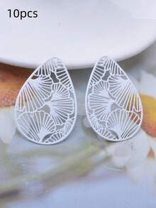 10个镂空水滴银杏叶吊坠 DIY饰品耳环配件 - AB8107 - 查看 18