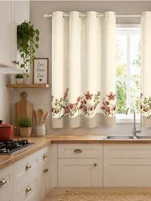 Kitchen And Window Curtain 2.00 X 1.50 Printed - Dry Leaves - View 2