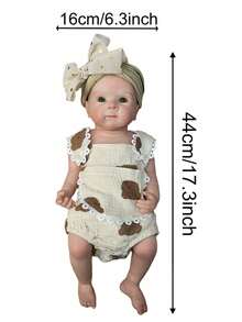 18 Inch Lifelike Reborn Baby Doll, Full Body Soft Solid Silicone Female Infant Doll, Customizable Open Mouth Option, Handcrafted Artistic Collection Gift (Anatomically Accurate) - Silicone Girl - View 4