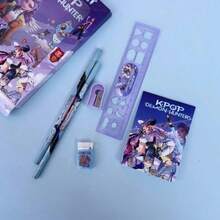 KPOP Hasbro Witch Hunting 女團文具組 2 套，標準 6 件組、豪華 8 件組，適合生日、派對、返校禮物 - 彩色 - 查看 5