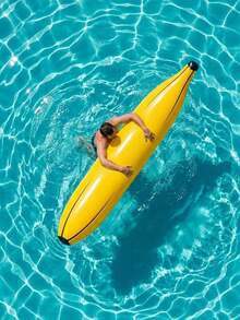1pc Inflatable Giant Banana Balloon, PVC Material, Oversized Banana Shaped Inflatable, Outdoor Pool Beach Party Funny Decoration Prop, Suitable For Adults, Camping Picnic Party, Fun Photo Prop, Lightweight Easy To Inflate & Deflate, Foldable Design - Multicolor - View 5