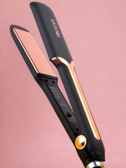 MORE BEAUTY Plancha alisadora y rizadora 2 en 1, plancha alisadora para cabello áspero, calentamiento rápido, varita rizadora giratoria.Consigue ondas suaves y cabello liso sedoso con efecto de salón.Plancha de cerámica, enchufe tipo A estándar estadounidense de 110V, con voltaje dual y temperatura regulable.Apta para todo tipo de cabello.¡El mejor regalo para el Día de la Madre!