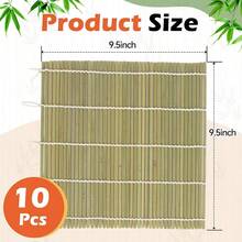 2pcs / 10pcs Premium Bamboo Sushi Rolling Mats, Non-Stick Sushi Maker Tools For Beginners, Professional Sushi Mat Set For Home Kitchen & DIY Family Parties - View 8