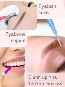 Bộ 5 món gồm cọ chải lông mày mini dùng một lần và dụng cụ nâng lông mày, lược nối mi, cọ uốn mi, phụ kiện trang điểm làm đẹp. - Nhiều màu - Xem 8