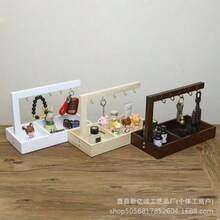 1个装玄关钥匙收纳架，木质壁挂式钥匙架，带挂钩，家居装饰，完美适用于走廊、客厅、卧室、厨房的收纳整理，现代乡村风格设计，美观大方。 - 彩色 - 查看 8