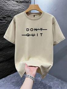 1pc Plus Size Men's Fashionable Loose Graphic Print Short Sleeve T-Shirt | Exquisite Design | Essential For Summer | Effortlessly Express Your Style #Chest Graphic - Apricot - View 1