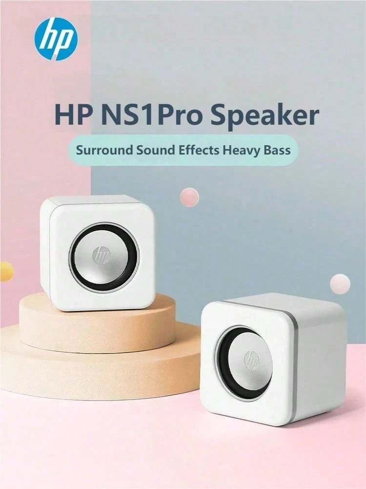 一套HP NS1 Pro有線雙揚聲器重低音強大環繞聲電腦音頻迷你台式揚聲器汽車家用揚聲器PC筆記型電腦低音炮HiFi原裝HP揚聲器 - 查看 1