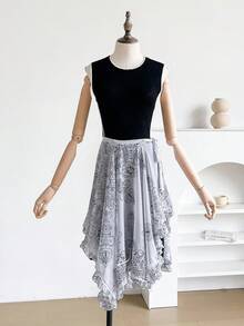 1 chiếc khăn choàng in họa tiết Paisley cổ điển thanh lịch, khăn voan mỏng nhẹ đa năng dành cho nữ, thích hợp cho du lịch mùa hè, che nắng, làm khăn tắm biển, đi nghỉ mát. - Đen và trắng - Xem 2