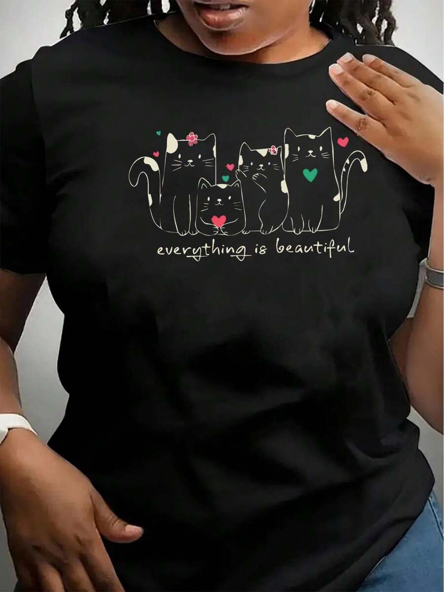 deyin Women T-Shirts - 黑色 - 查看 1