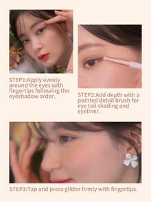 Rom&Nd 1盒 7.5g Better Than Palette #02 Mahogany Garden 眼影盤，復古紅棕色疊層色調，百搭日常秋季眼妝 - 新02 桃花心木花園 - 查看 5