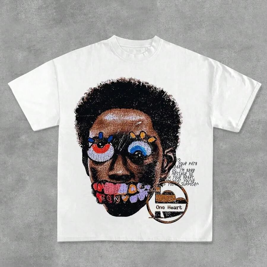 Verano-TopparKobe Mamba Madness T-Shirts Med Flera Element, Vintage-Grafik-T-Shirt, Rap Hiphop, Konsertmerchandise, Y2k Streetwear, Lösa Och Bekväma Verano-Toppar - 白色 - 查看 1