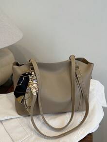 New Arrival Luxury Graphic Pattern Versatile Women Shoulder Tote Bag - Khaki - View 9