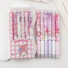 SANRIO 【三丽鸥系列畅销款】6支/1支随机三丽鸥可爱圆珠笔套装，粉色按动式圆珠笔，适用于办公用品、计划本、日记本、书写和备忘录，书写流畅美观的文具套装 - 多色 - 查看 11