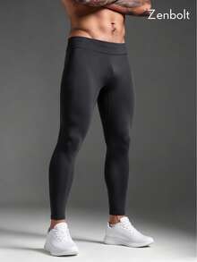 Quần legging nam Zenbolt cạp cao ôm sát, dài đến mắt cá chân, kiểu dáng năng động, thích hợp cho sinh hoạt hàng ngày và tập gym. - màu đen - Xem 3