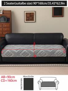 1 vỏ đệm sofa dùng được cả bốn mùa, kiểu dáng hiện đại tối giản, chống trượt, chống bụi và có thể giặt được, mềm mại và không phai màu, thân thiện với thú cưng, phù hợp với sofa hình chữ L và sofa 1/2/3/4 chỗ ngồi. - Màu Xám nhạt - Xem 16