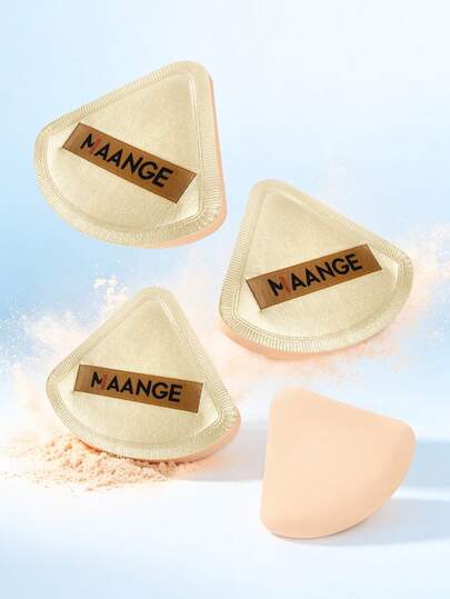 MAANGE Bộ 4 bông mút trang điểm hình tam giác dễ sử dụng, có thể dùng khô và ướt, dùng để tán phấn, kem nền và trang điểm mặt hàng ngày. Quà tặng lý tưởng cho phụ nữ và bé gái.