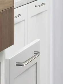 Tay nắm cửa tủ phong cách tối giản hiện đại, tay nắm cửa tủ bằng thép không gỉ màu bạc, tay nắm ngăn kéo phong cách Bắc Âu - 4 ống hình chữ U (ống tròn đặc) - Xem 2