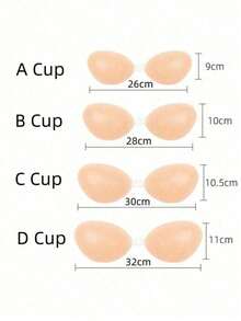 1 chiếc áo ngực silicon, áo ngực silicon không dây, miếng độn ngực silicon cho nữ, kiểu dáng thời trang, áo ngực cưới, miếng đệm chống trượt, áo ngực thoáng khí chống thấm nước, áo hai dây - cặp tông màu da - Xem 2