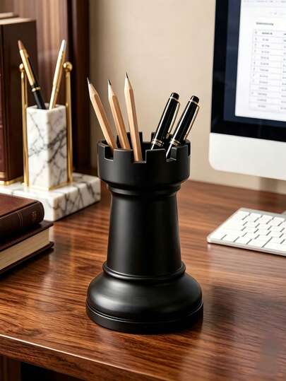 1 hộp đựng bút hình quân cờ phong cách tối giản sáng tạo, hộp đựng mỹ phẩm, chậu hoa, vật trang trí để bàn, thích hợp cho mùa tựu trường, quà tặng ngày Valentine, vật trang trí nhà cửa đa chức năng.