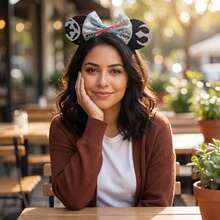 Disney Băng đô tai chuột Minnie đính kim sa đen bạc, chất liệu xốp mềm. - Nhiều màu - Xem 3
