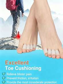 10-1pc Transparent Toe, Comfortable Wrap And Protect Your Toes, Provide Warmth And Breathability. Perfect For Women Wearing High-Top Shoes And High Heels, As Well As People Prone To Injury. Made Of Silicone, Effectively Protect Your Toes. - Multicolor - View 4