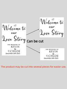 Custom Mirror Sticker Wedding Seating Chart Sticker - DIY Wedding Decoration Sticker - Mirror Seating Chart Sticker Welcome To The Wedding Mirror Sticker - Custom Mirror Letter Sticker Decal - Just Married - Wedding Marriage Decor - Multicolor - View 5